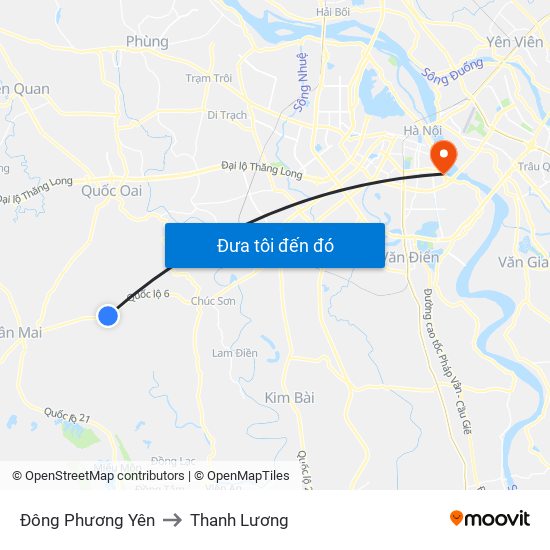 Đông Phương Yên to Thanh Lương map
