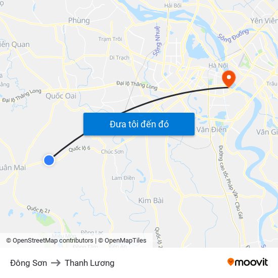 Đông Sơn to Thanh Lương map