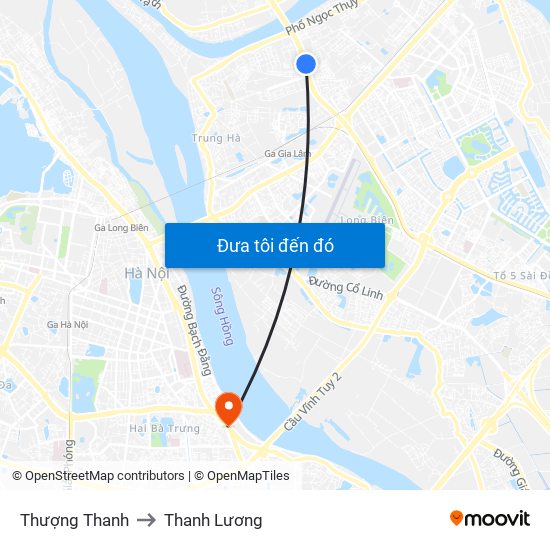 Thượng Thanh to Thanh Lương map