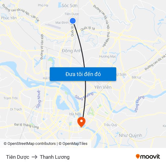 Tiên Dược to Thanh Lương map