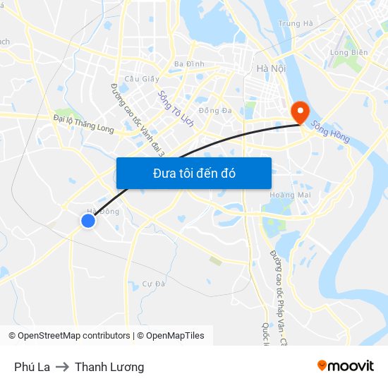 Phú La to Thanh Lương map