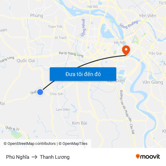 Phú Nghĩa to Thanh Lương map