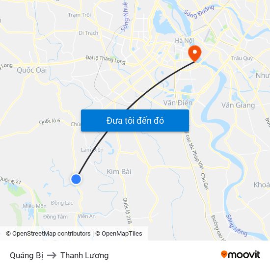 Quảng Bị to Thanh Lương map