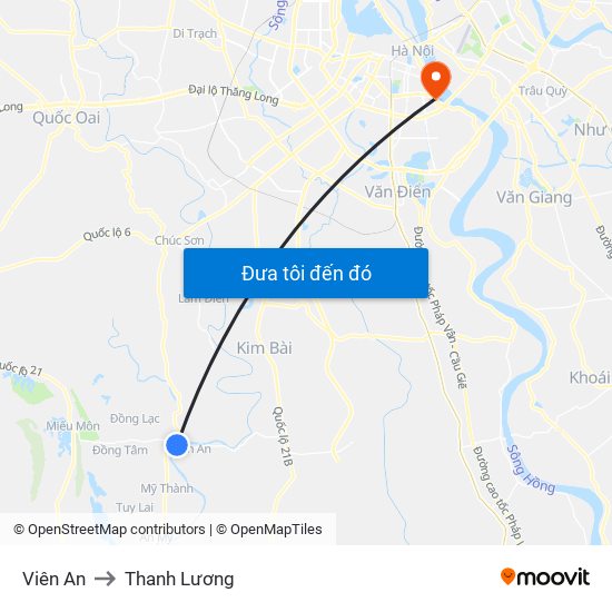 Viên An to Thanh Lương map