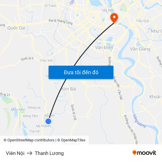 Viên Nội to Thanh Lương map