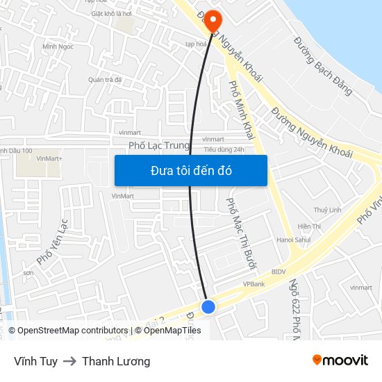 Vĩnh Tuy to Thanh Lương map