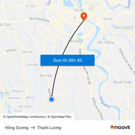 Hồng Dương to Thanh Lương map