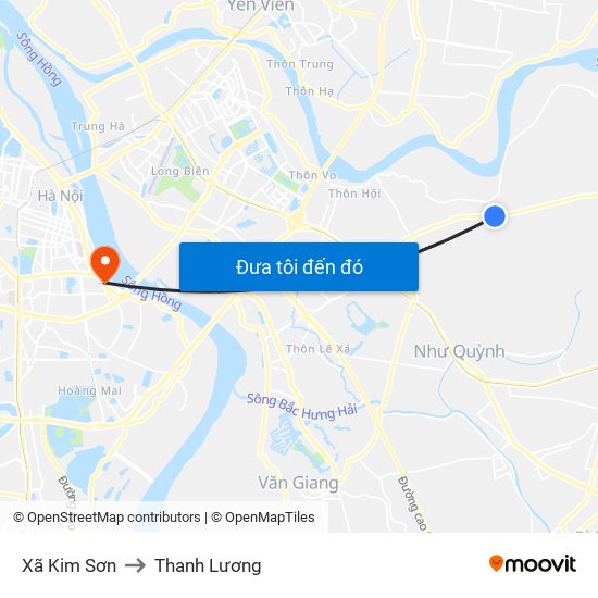 Xã Kim Sơn to Thanh Lương map