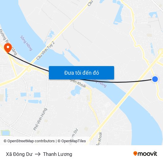 Xã Đông Dư to Thanh Lương map
