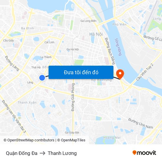 Quận Đống Đa to Thanh Lương map