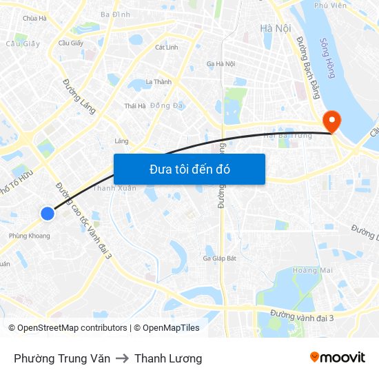 Phường Trung Văn to Thanh Lương map