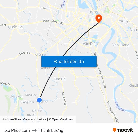 Xã Phúc Lâm to Thanh Lương map