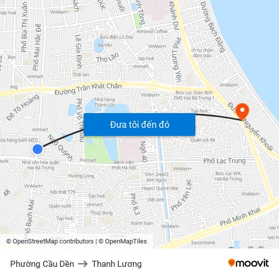 Phường Cầu Dền to Thanh Lương map