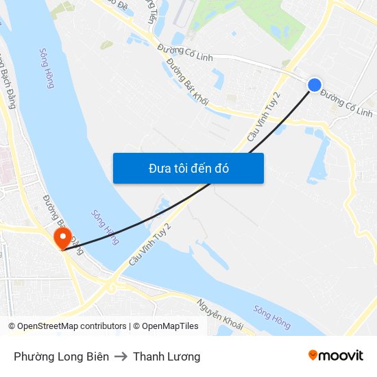 Phường Long Biên to Thanh Lương map