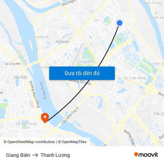 Giang Biên to Thanh Lương map