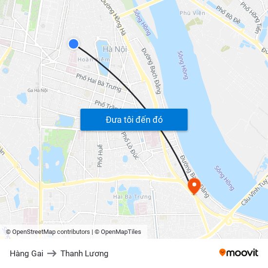 Hàng Gai to Thanh Lương map