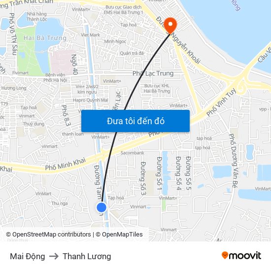 Mai Động to Thanh Lương map