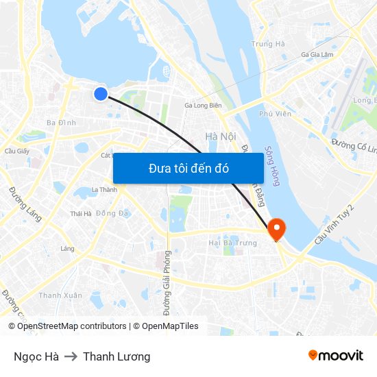 Ngọc Hà to Thanh Lương map