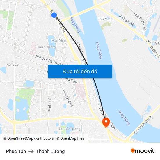 Phúc Tân to Thanh Lương map