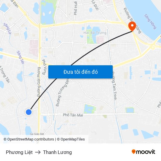 Phương Liệt to Thanh Lương map