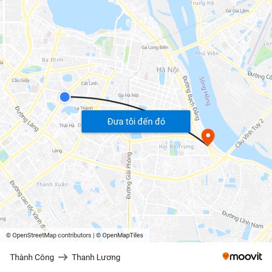 Thành Công to Thanh Lương map