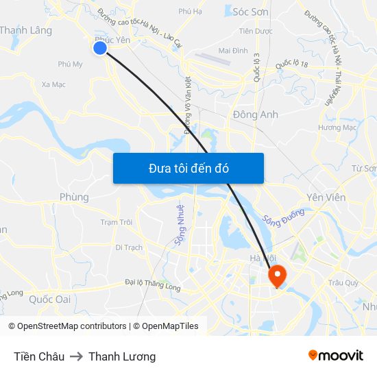 Tiền Châu to Thanh Lương map