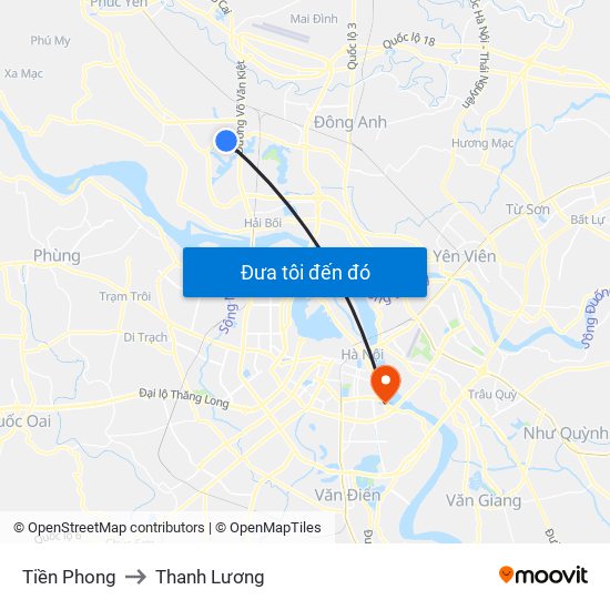 Tiền Phong to Thanh Lương map