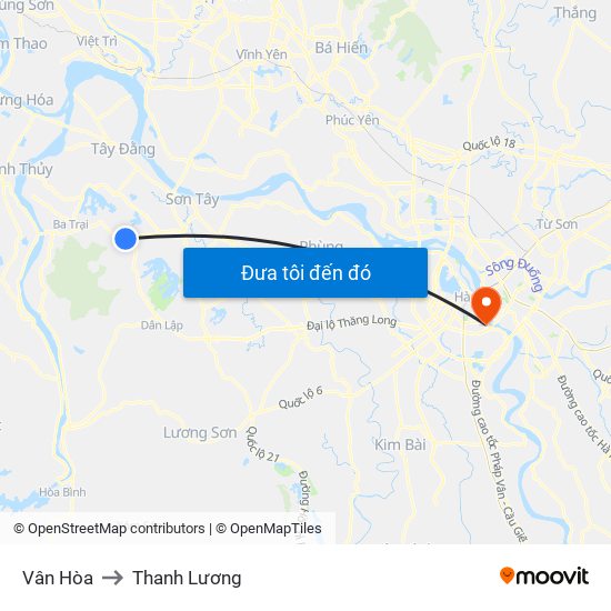 Vân Hòa to Thanh Lương map