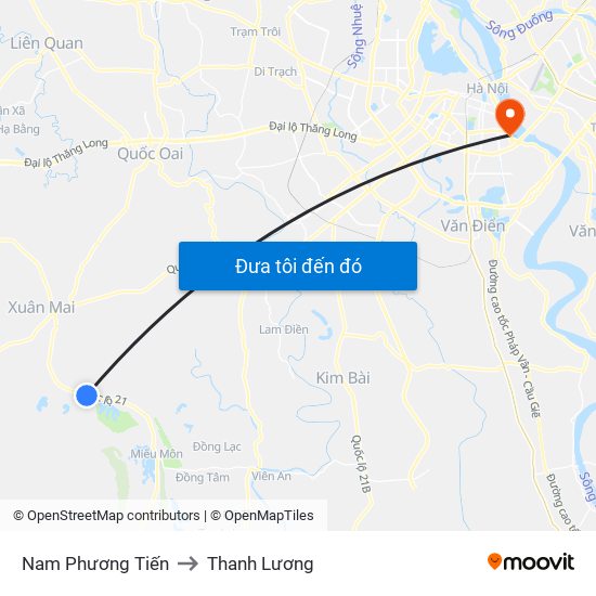 Nam Phương Tiến to Thanh Lương map