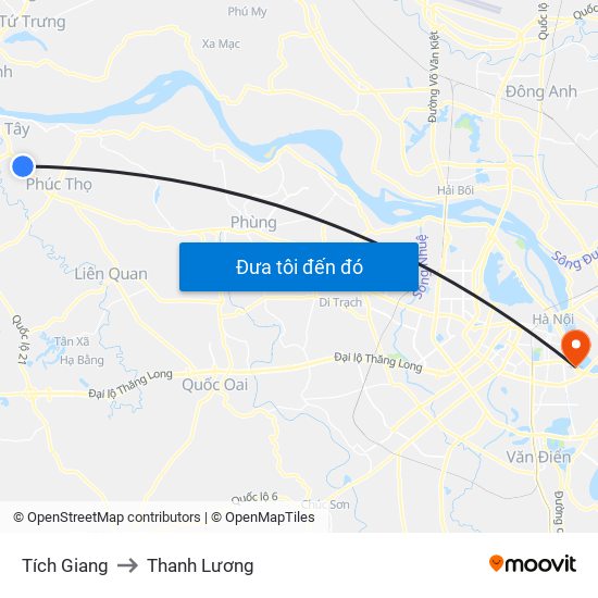 Tích Giang to Thanh Lương map