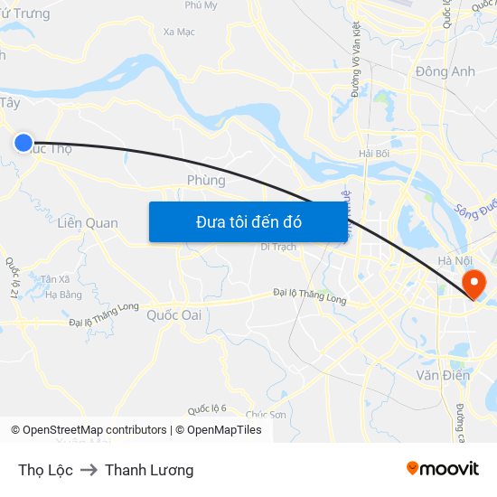 Thọ Lộc to Thanh Lương map