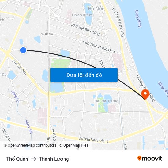 Thổ Quan to Thanh Lương map