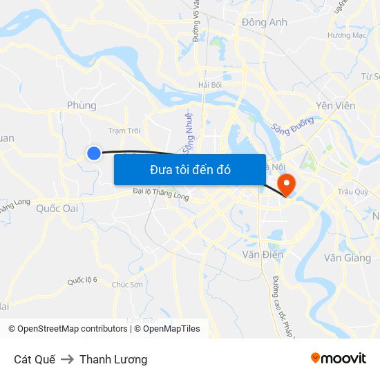 Cát Quế to Thanh Lương map