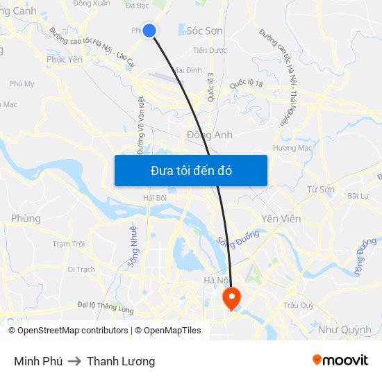 Minh Phú to Thanh Lương map