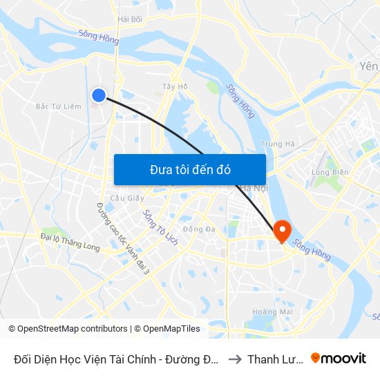 Đối Diện Học Viện Tài Chính - Đường Đức Thắng to Thanh Lương map