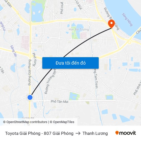 Toyota Giải Phóng - 807 Giải Phóng to Thanh Lương map