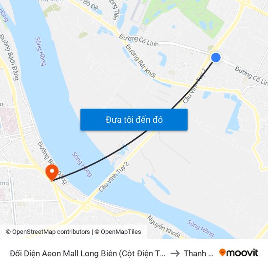 Đối Diện Aeon Mall Long Biên (Cột Điện T4a/2a-B Đường Cổ Linh) to Thanh Lương map