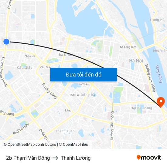 2b Phạm Văn Đồng to Thanh Lương map