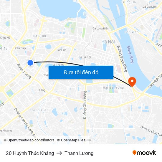 20 Huỳnh Thúc Kháng to Thanh Lương map