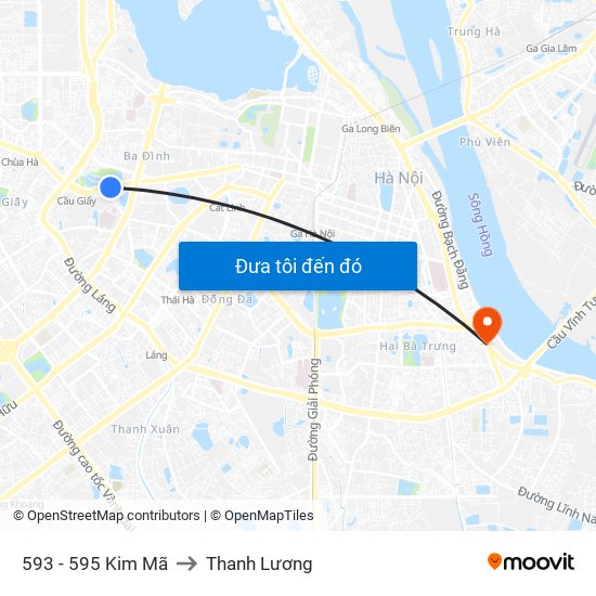 593 - 595 Kim Mã to Thanh Lương map