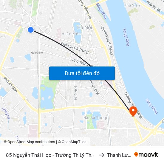85 Nguyễn Thái Học - Trường Th Lý Thường Kiệt to Thanh Lương map