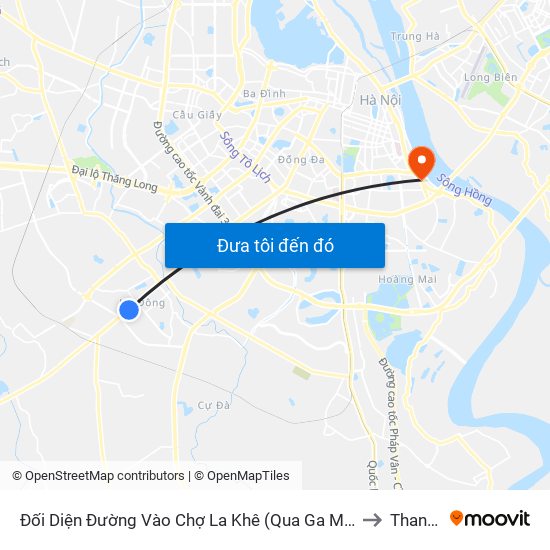 Đối Diện Đường Vào Chợ La Khê (Qua Ga Metro La Khê) - 405 Quang Trung (Hà Đông) to Thanh Lương map