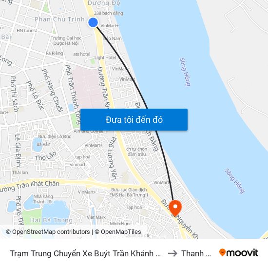 Trạm Trung Chuyển Xe Buýt Trần Khánh Dư (Khu Đón Khách) to Thanh Lương map