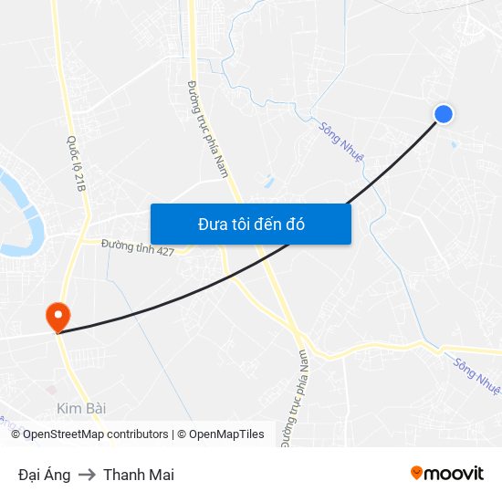 Đại Áng to Thanh Mai map