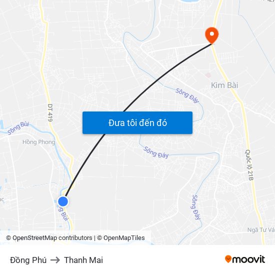 Đồng Phú to Thanh Mai map