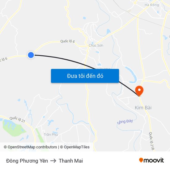 Đông Phương Yên to Thanh Mai map
