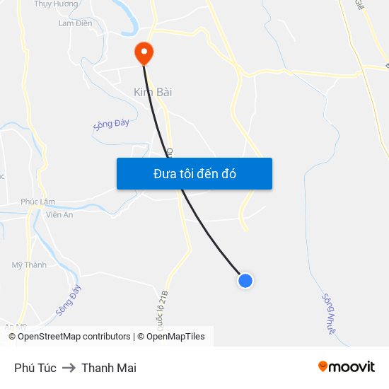 Phú Túc to Thanh Mai map