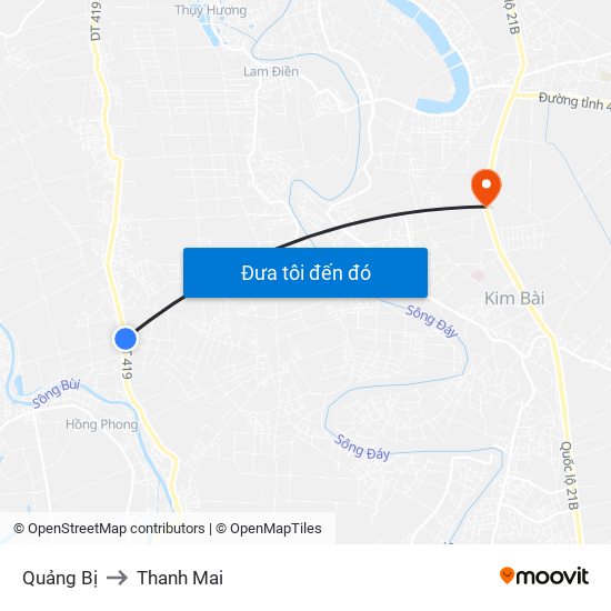 Quảng Bị to Thanh Mai map