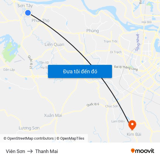 Viên Sơn to Thanh Mai map