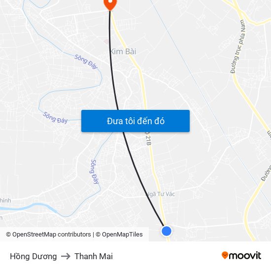 Hồng Dương to Thanh Mai map